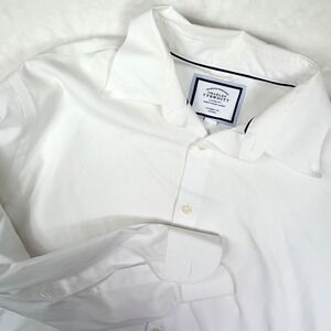 Charles Tyrwhitt Mens Classic Fit Non-Iron Dress Shirt White 17.5/34in 44/86cm